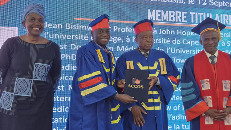 Jean Nachega inducted into the Congolese Academy of Sciences